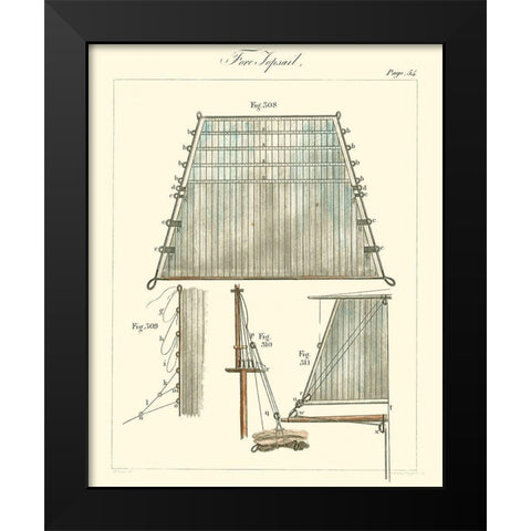 Nautical details I Black Modern Wood Framed Art Print by Unknown