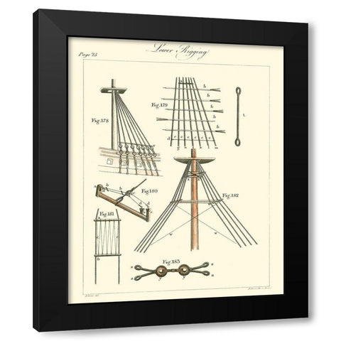Nautical details II Black Modern Wood Framed Art Print by Unknown