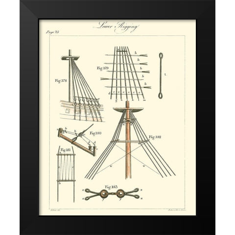 Nautical details II Black Modern Wood Framed Art Print by Unknown