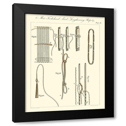 Nautical details IV Black Modern Wood Framed Art Print with Double Matting by Unknown