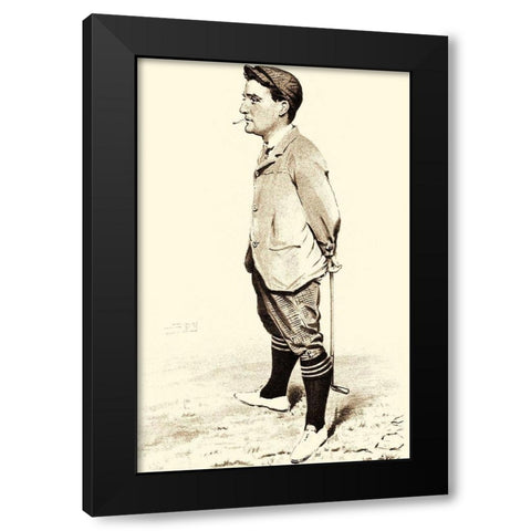 Vanity Fair Golfers II Black Modern Wood Framed Art Print with Double Matting by Spy