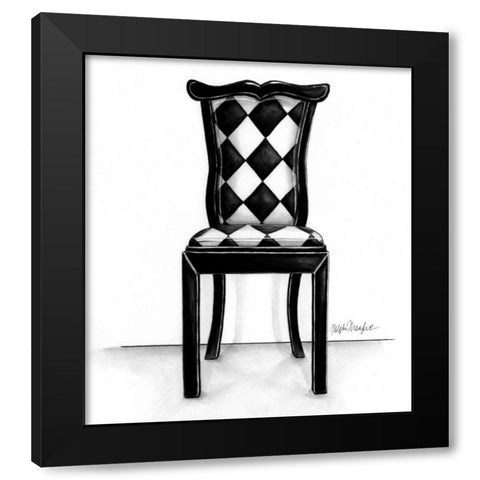 Designer Chair VII Black Modern Wood Framed Art Print by Meagher, Megan
