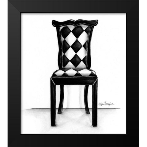 Designer Chair VII Black Modern Wood Framed Art Print by Meagher, Megan