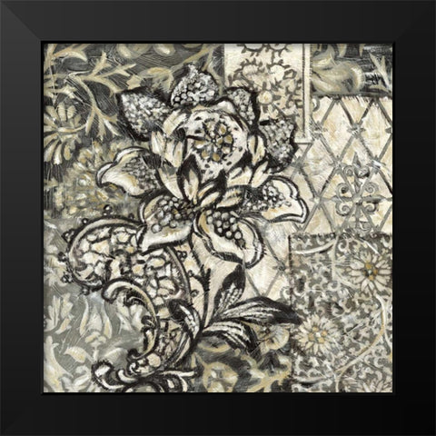 Printed Graphic Chintz II Black Modern Wood Framed Art Print by Zarris, Chariklia