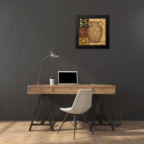 African Earthenware I Black Modern Wood Framed Art Print by Zarris, Chariklia
