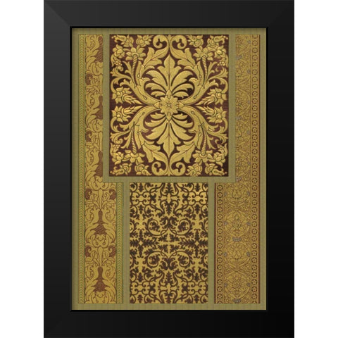 Florentine Panel II Black Modern Wood Framed Art Print by Vision Studio