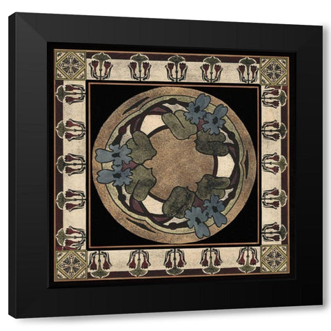 Arts and Crafts Motif I Black Modern Wood Framed Art Print with Double Matting by Vision Studio