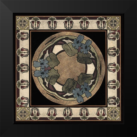 Arts and Crafts Motif I Black Modern Wood Framed Art Print by Vision Studio