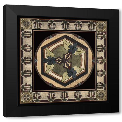 Arts and Crafts Motif II Black Modern Wood Framed Art Print by Vision Studio