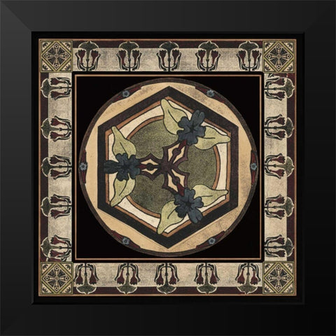 Arts and Crafts Motif II Black Modern Wood Framed Art Print by Vision Studio