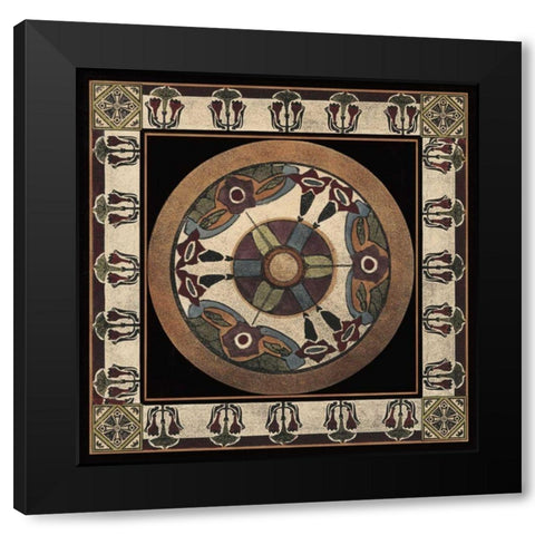 Arts and Crafts Motif IV Black Modern Wood Framed Art Print by Vision Studio