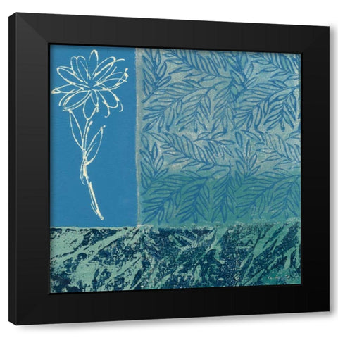 Natures Montage II Black Modern Wood Framed Art Print with Double Matting by Slocum, Nancy