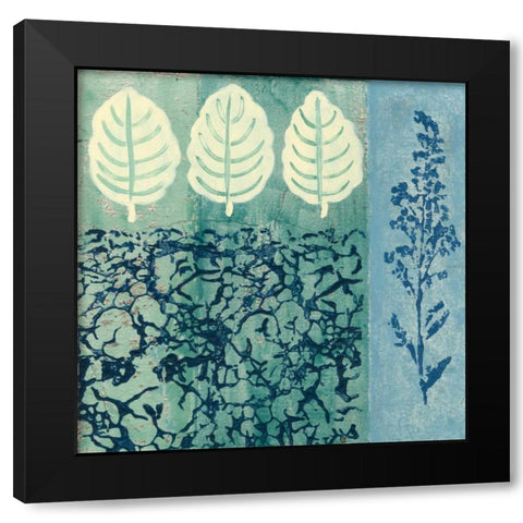 Natures Montage IV Black Modern Wood Framed Art Print with Double Matting by Slocum, Nancy