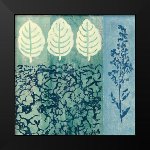 Natures Montage IV Black Modern Wood Framed Art Print by Slocum, Nancy