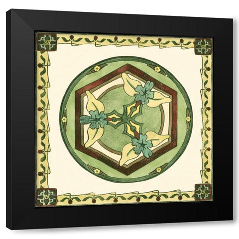 Arts and Crafts Plate I Black Modern Wood Framed Art Print with Double Matting by Vision Studio