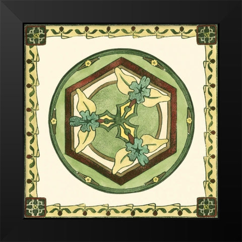 Arts and Crafts Plate I Black Modern Wood Framed Art Print by Vision Studio