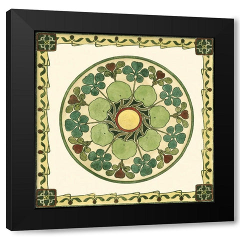 Arts and Crafts Plate II Black Modern Wood Framed Art Print with Double Matting by Vision Studio