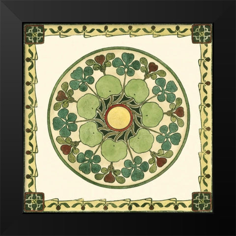 Arts and Crafts Plate II Black Modern Wood Framed Art Print by Vision Studio