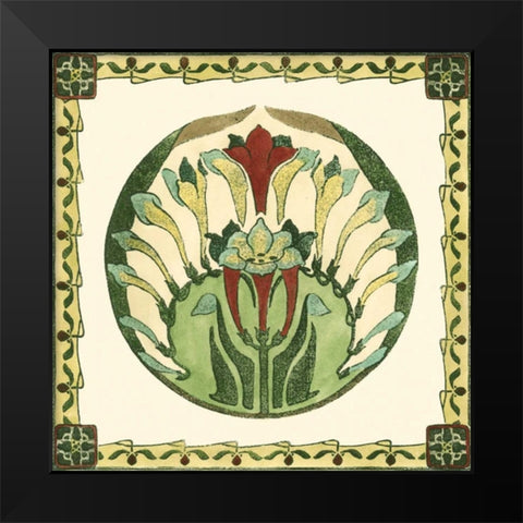 Arts and Crafts Plate III Black Modern Wood Framed Art Print by Vision Studio