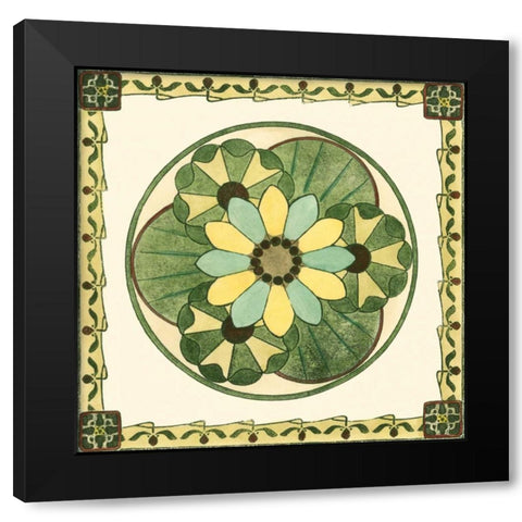 Arts and Crafts Plate IV Black Modern Wood Framed Art Print with Double Matting by Vision Studio