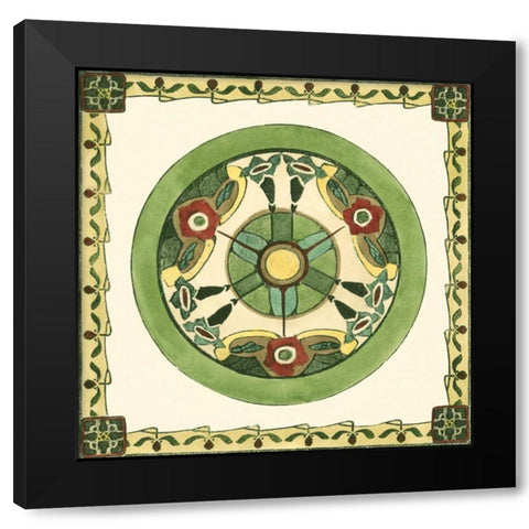 Arts and Crafts Plate VI Black Modern Wood Framed Art Print with Double Matting by Vision Studio
