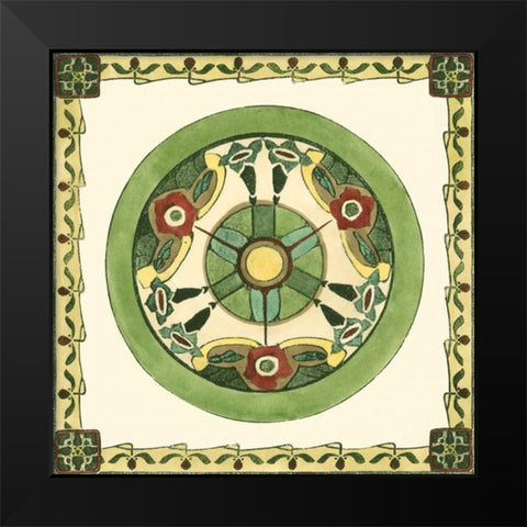 Arts and Crafts Plate VI Black Modern Wood Framed Art Print by Vision Studio