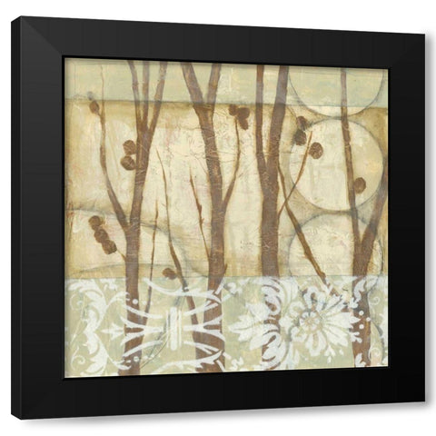 Small Willow and Lace III Black Modern Wood Framed Art Print with Double Matting by Goldberger, Jennifer