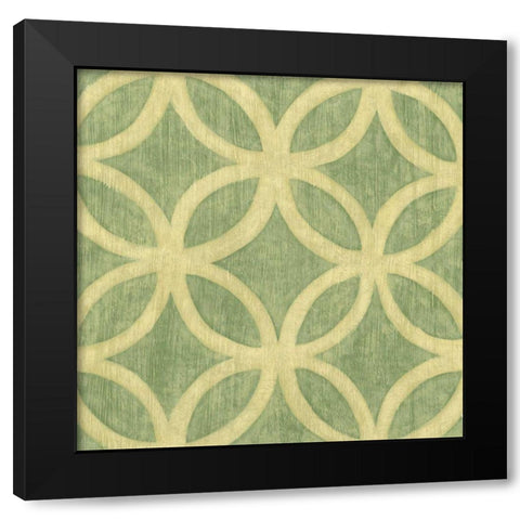 Garden Tile IV Black Modern Wood Framed Art Print with Double Matting by Zarris, Chariklia