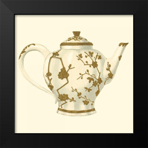 Sevres Porcelain V Black Modern Wood Framed Art Print by Garnier
