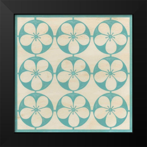 Floral Trellis III Black Modern Wood Framed Art Print by Vess, June Erica