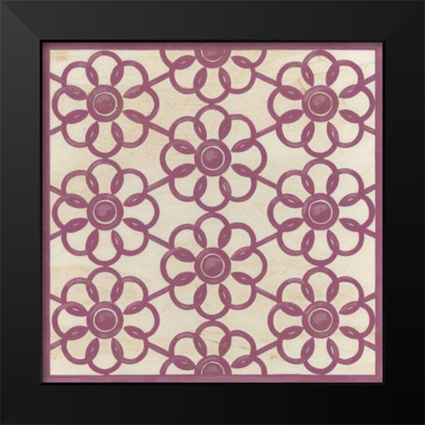 Floral Trellis IV Black Modern Wood Framed Art Print by Vess, June Erica