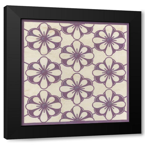 Floral Trellis VI Black Modern Wood Framed Art Print by Vess, June Erica