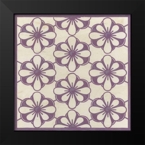 Floral Trellis VI Black Modern Wood Framed Art Print by Vess, June Erica