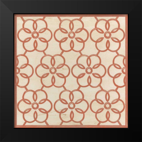 Floral Trellis VIII Black Modern Wood Framed Art Print by Vess, June Erica