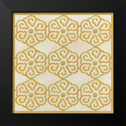 Floral Trellis IX Black Modern Wood Framed Art Print by Vess, June Erica