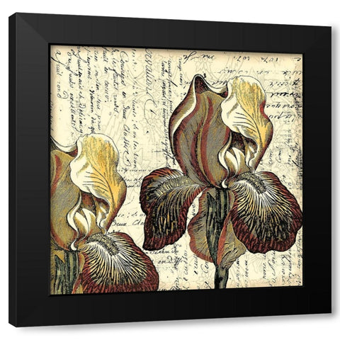 Printed Vintage Composition III Black Modern Wood Framed Art Print with Double Matting by Vision Studio