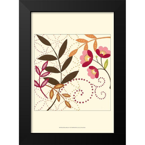 Small Berry Blossom I Black Modern Wood Framed Art Print by Vision Studio