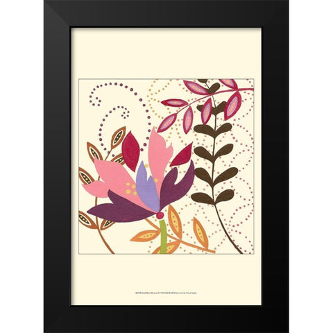 Small Berry Blossom II Black Modern Wood Framed Art Print by Vision Studio