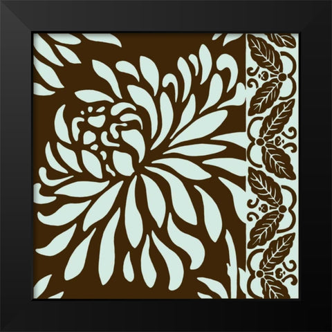 Medium Striking Chrysanthemums I Black Modern Wood Framed Art Print by Slocum, Nancy