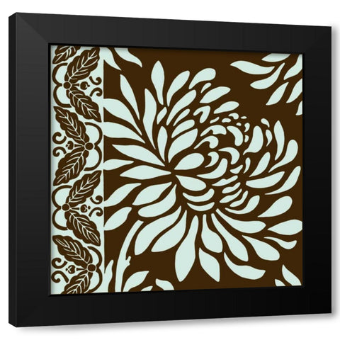Medium Striking Chrysanthemums II Black Modern Wood Framed Art Print by Slocum, Nancy