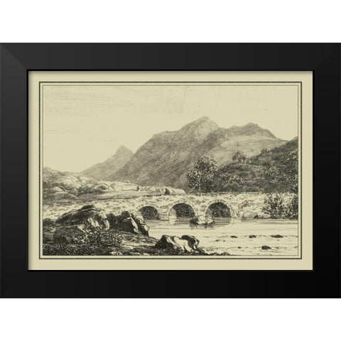 Idyllic Bridge III Black Modern Wood Framed Art Print by Wood, I.G.