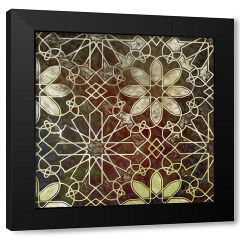 Mystic Tiles II Black Modern Wood Framed Art Print by Burghardt, James