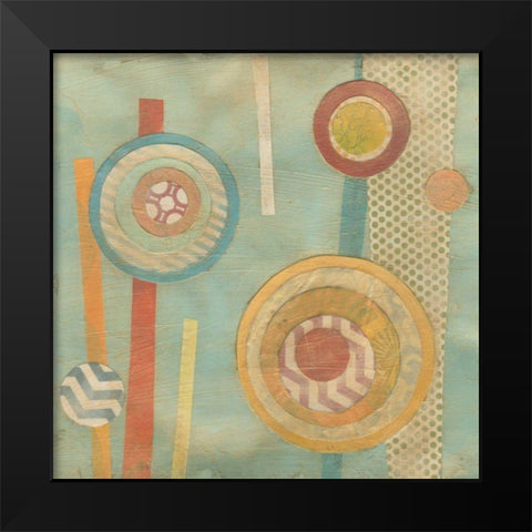 Bits and Pieces I Black Modern Wood Framed Art Print by Vess, June Erica