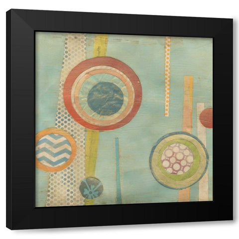 Bits and Pieces II Black Modern Wood Framed Art Print by Vess, June Erica