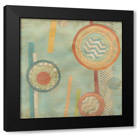Bits and Pieces III Black Modern Wood Framed Art Print with Double Matting by Vess, June Erica