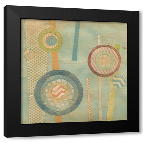 Bits and Pieces IV Black Modern Wood Framed Art Print by Vess, June Erica