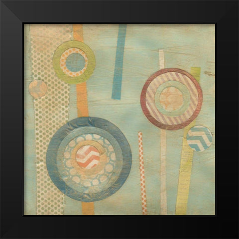 Bits and Pieces IV Black Modern Wood Framed Art Print by Vess, June Erica