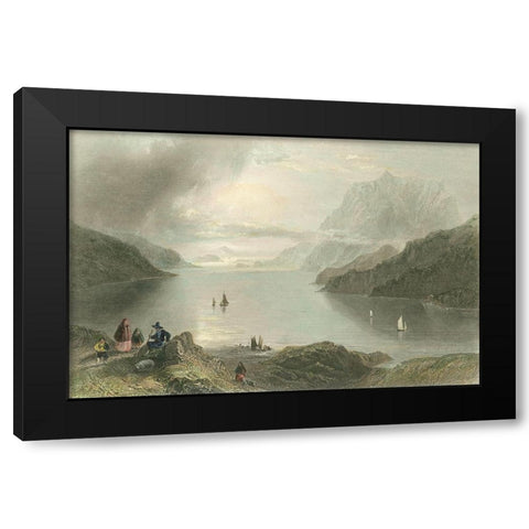 Pastoral Riverscape IV Black Modern Wood Framed Art Print by Bartlett, William H.