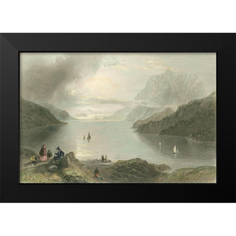 Pastoral Riverscape IV Black Modern Wood Framed Art Print by Bartlett, William H.