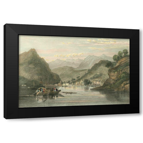 Pastoral Riverscape VI Black Modern Wood Framed Art Print by Bartlett, William H.
